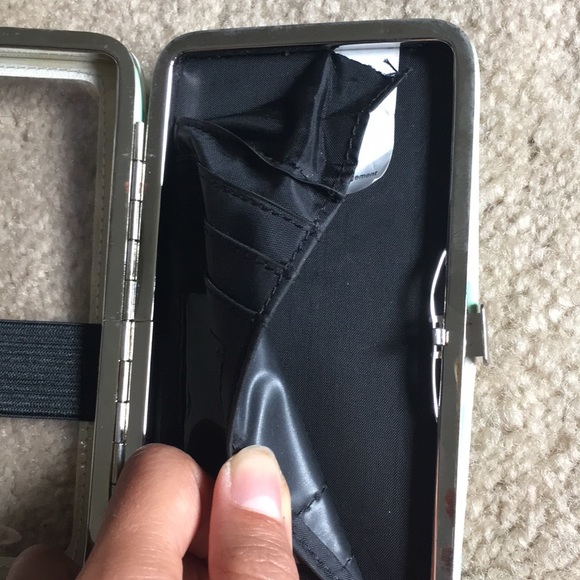 Mint polka dot cellphone wallet - Picture 4 of 7